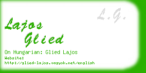 lajos glied business card